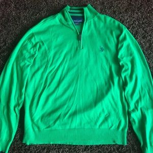 U.S. Polo Assn. Men’s Green Zip Sweater